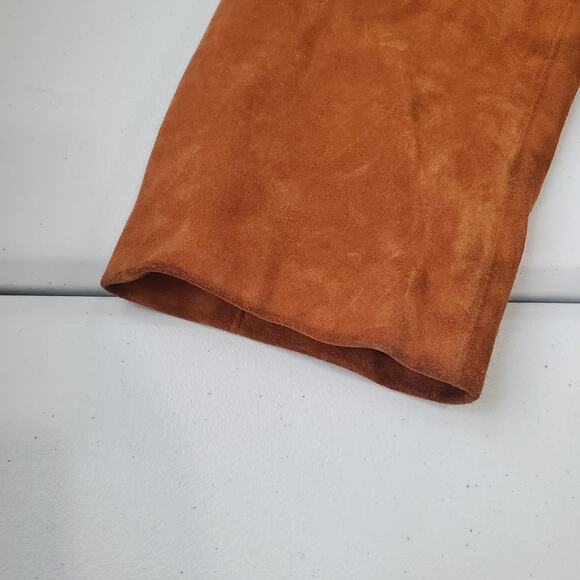 Vintage Penny Lane Coat Pelle Studio Wilsons Womens Large Tan Suede Leather Long - Picture 12 of 16